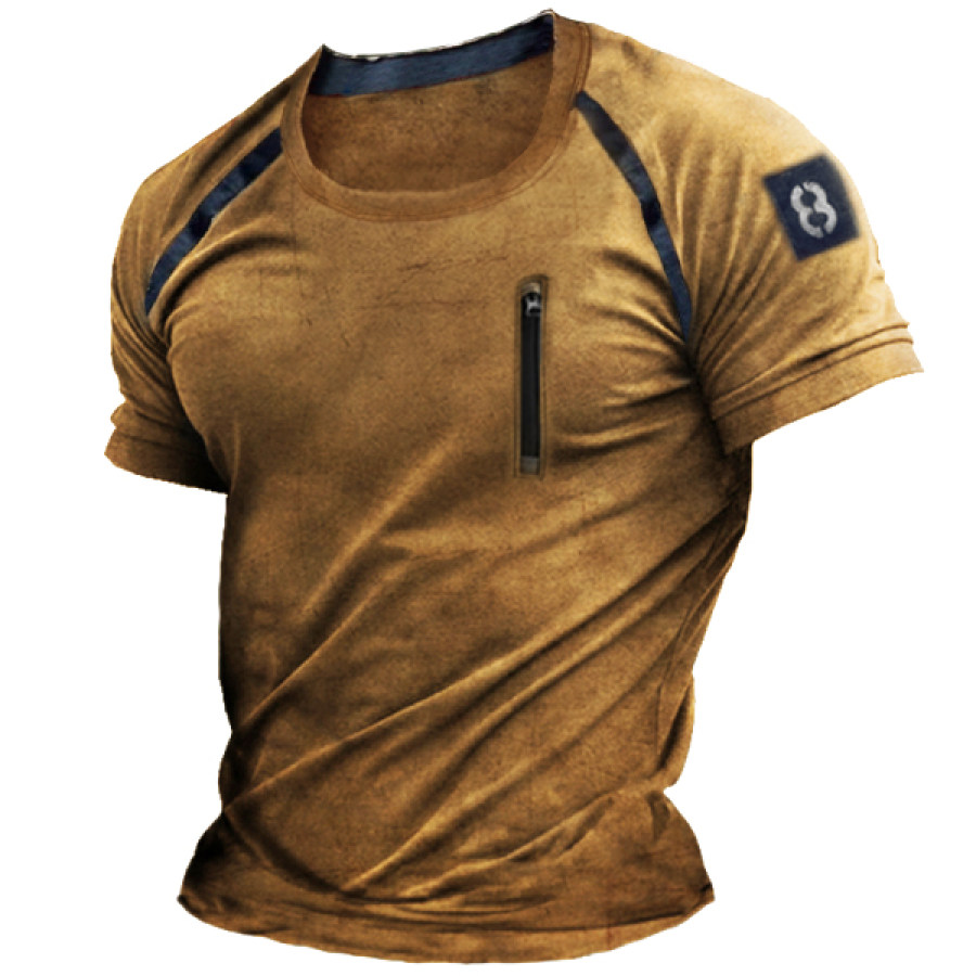 

Men's Retro Tactical Crew Neck Short Sleeve T-Shirt