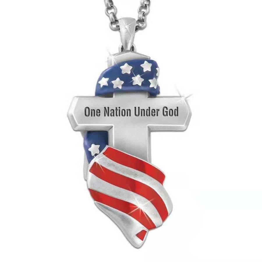 

Men's American Flag Coconut Necklace