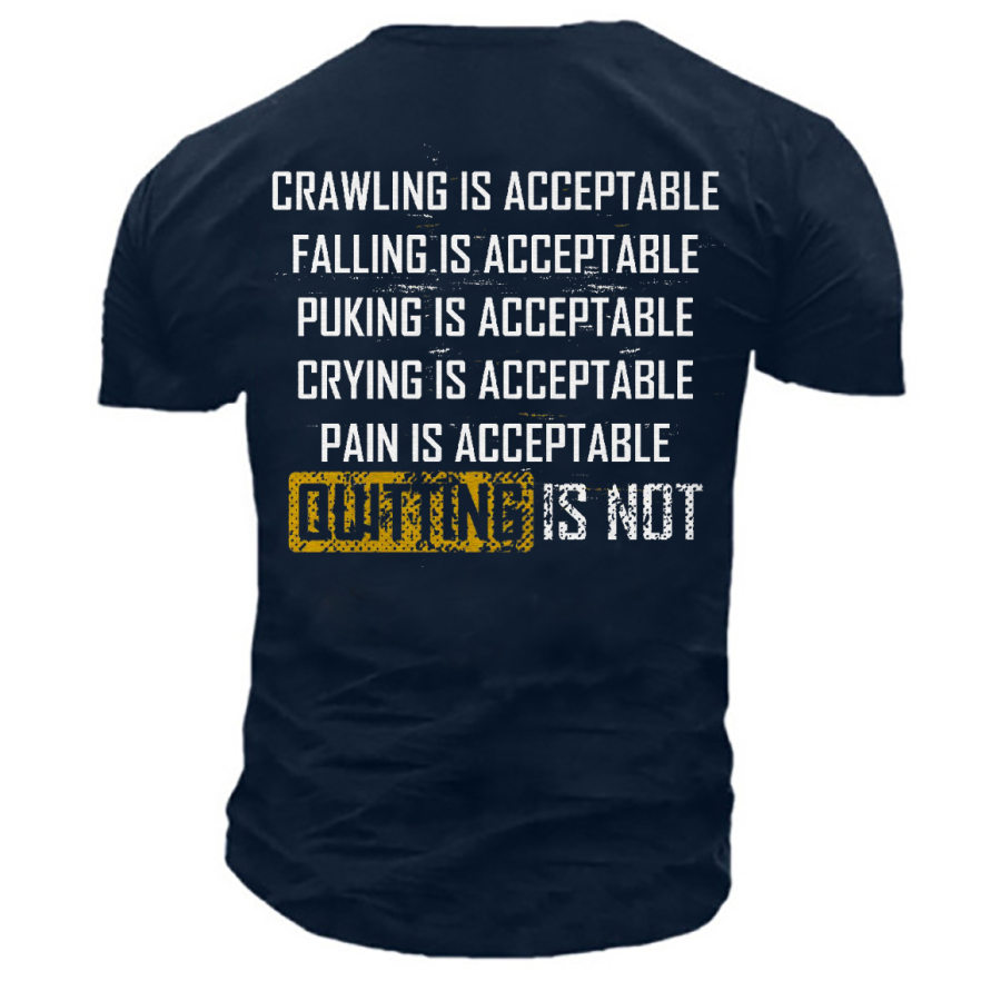 

Men's Quitting Is Not Print Cotton T-Shirt
