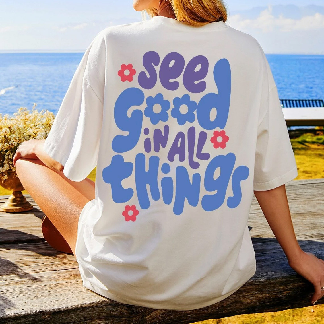 Women's See Good In Chic All Things Cotton Oversized T-shirt