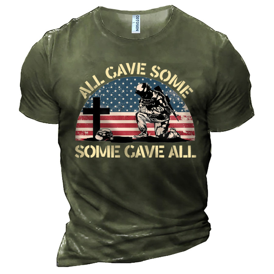 

Men's All Gave Some Memorial Day Print Cotton T-Shirt