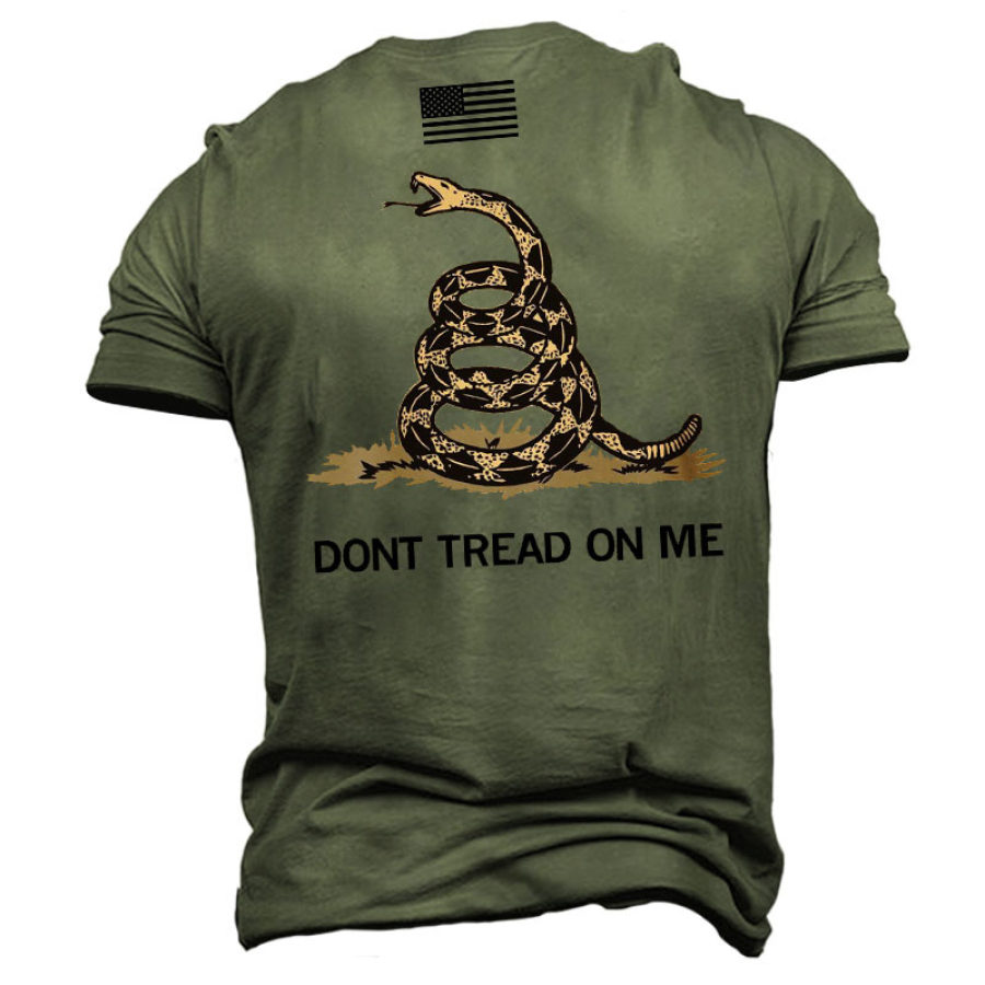 Dont Tread On Me Men's Cotton Short Sleeve T-Shirt