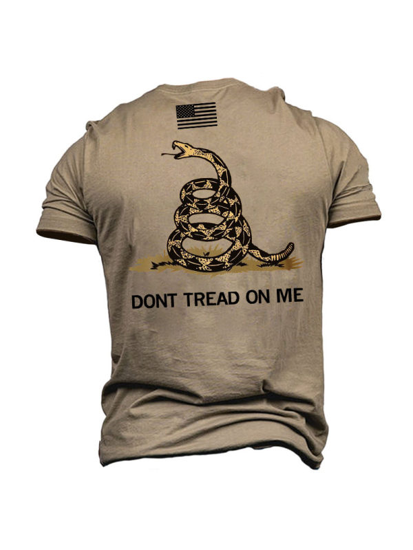 Dont Tread On Me Men's Cotton Short Sleeve T-Shirt