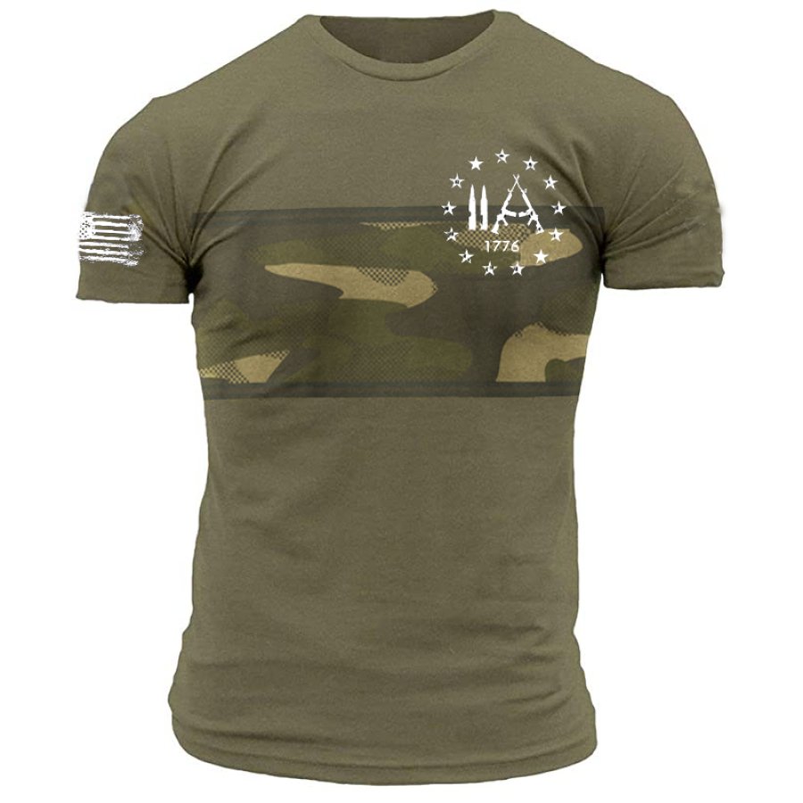 

Men's Tactical 1776 Military Print Camo T-Shirt