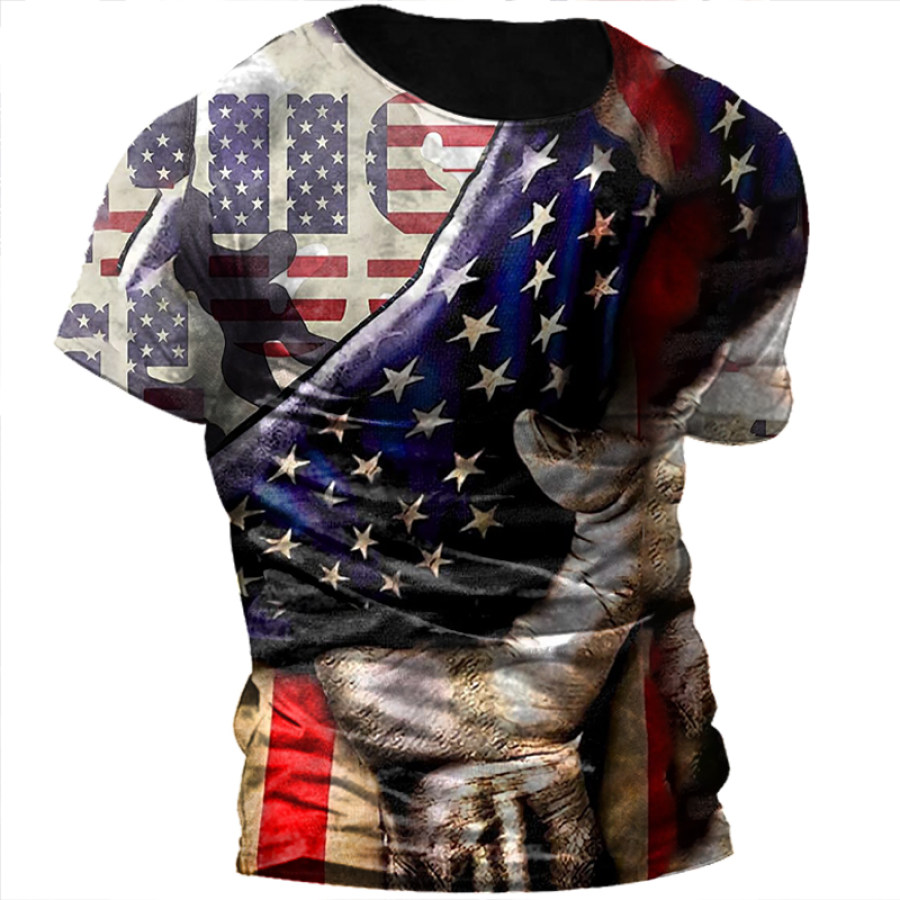 

Men's American Flag Faith Print T-Shirt