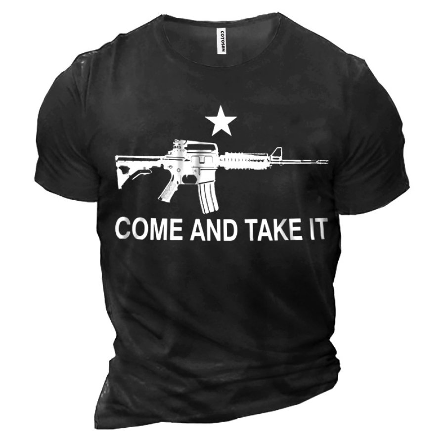 

Come And Take It Men's Cotton Short Sleeve T-Shirt