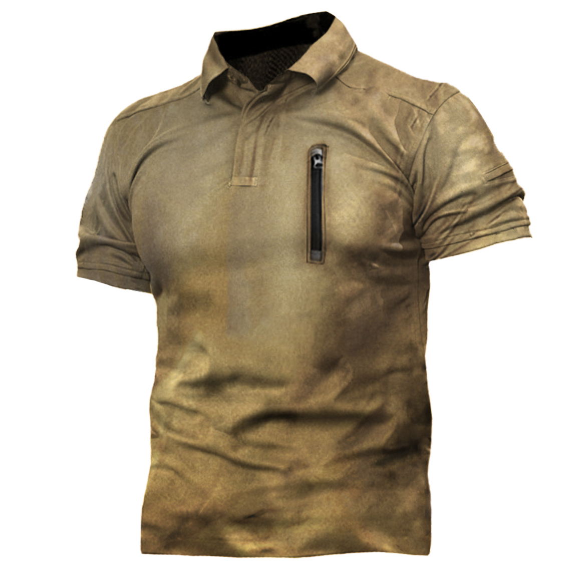 Men's Outdoor Tactical Zip Chic Pocket Henley Shirt