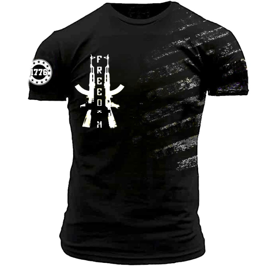

Men's 1776 Military Flag Print T-Shirt