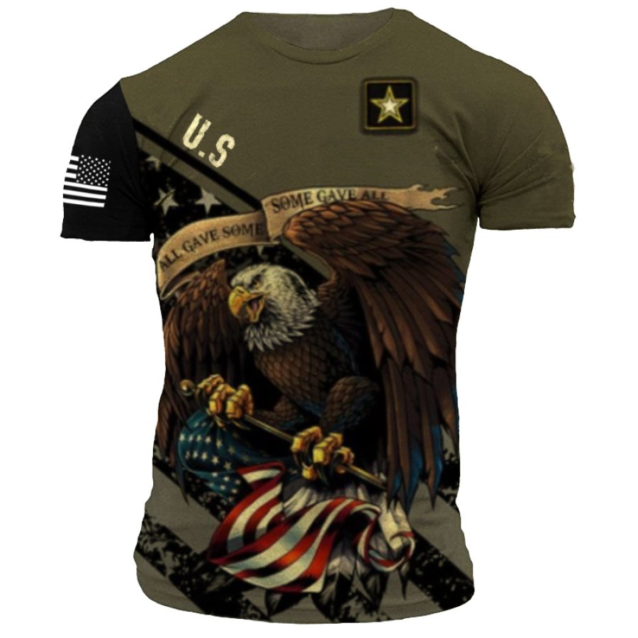 

Men's Flying Eagle Military Style Printed T-Shirt