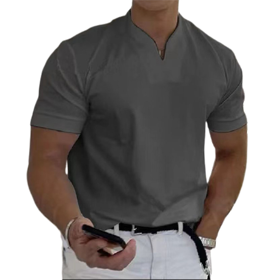 

Camiseta Informal Con Cuello En V Para Hombre Al Aire Libre