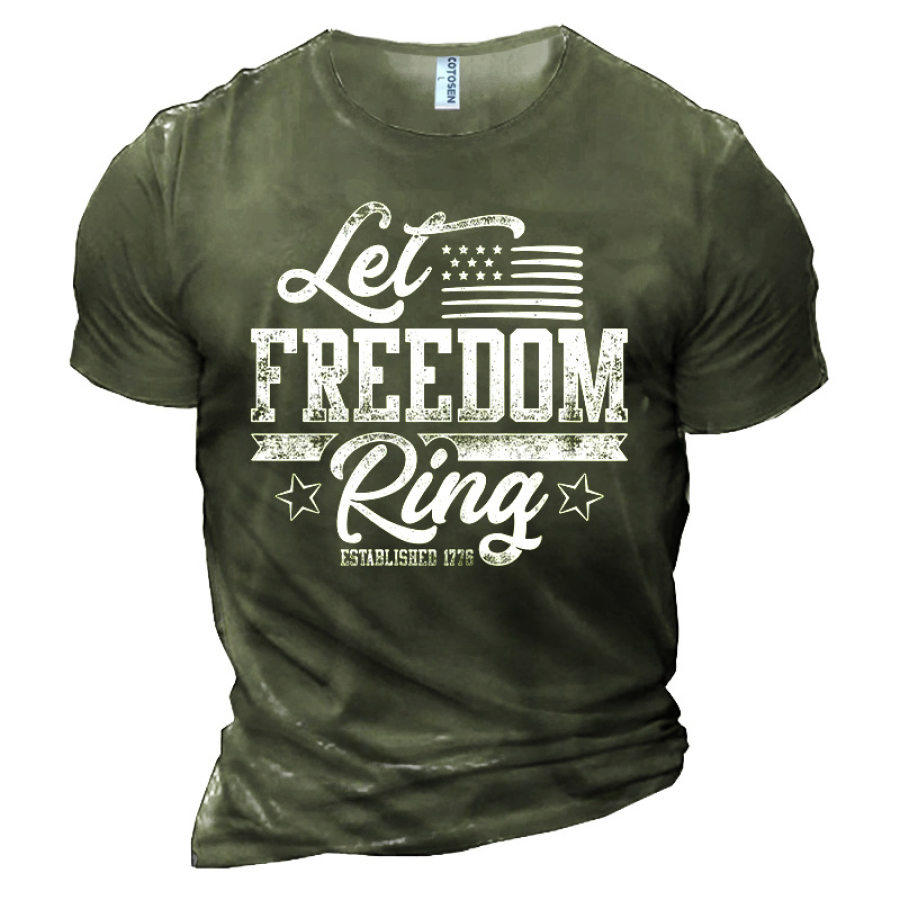 

Let Freedom Ring Men's Cotton 1776 T-shirt