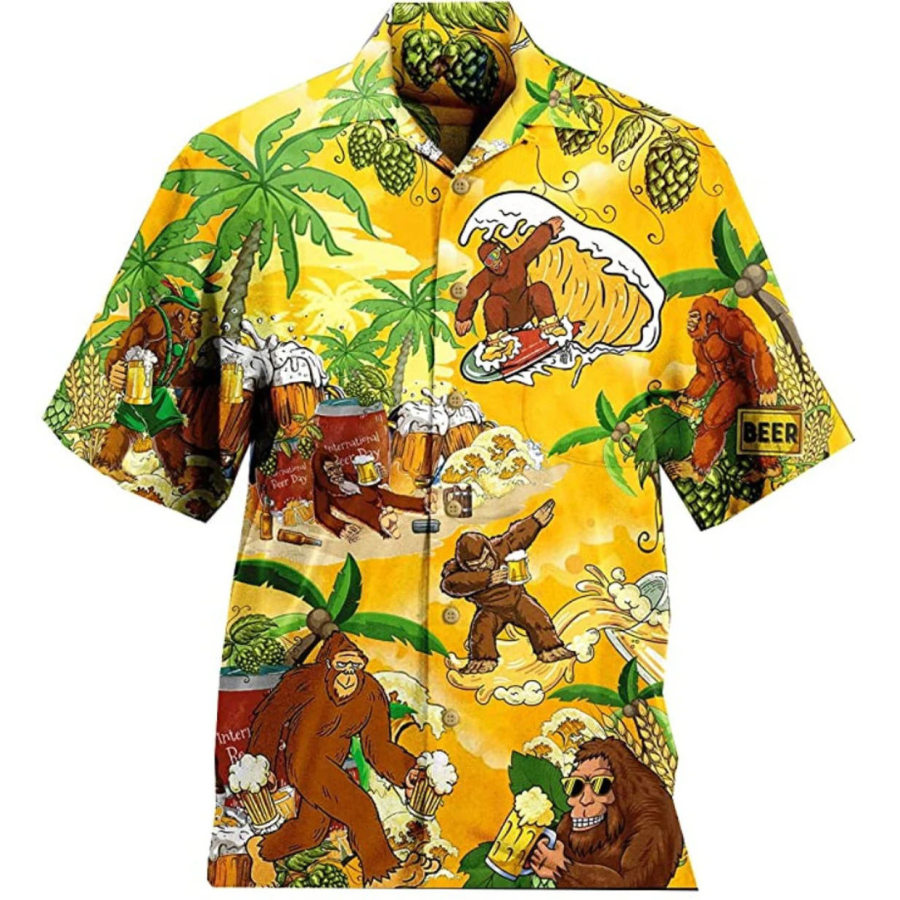 

Men's Gorilla Beer Beach Short Sleeve Shirt