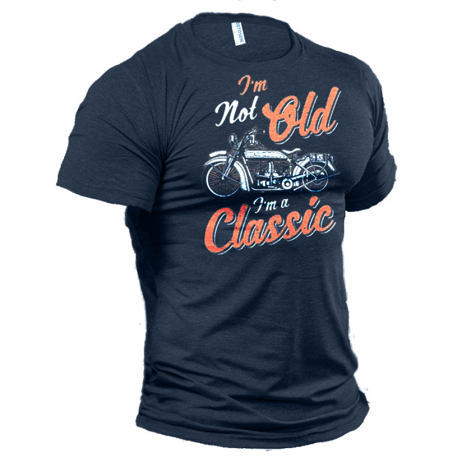 

Men's Classic Motorcycle Cotton Print T-Shirt