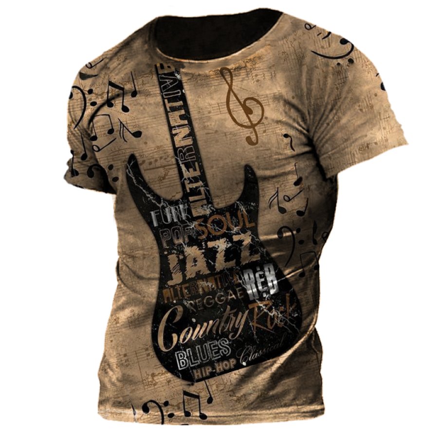 

Men's Guitar Music Vintage T-Shirt