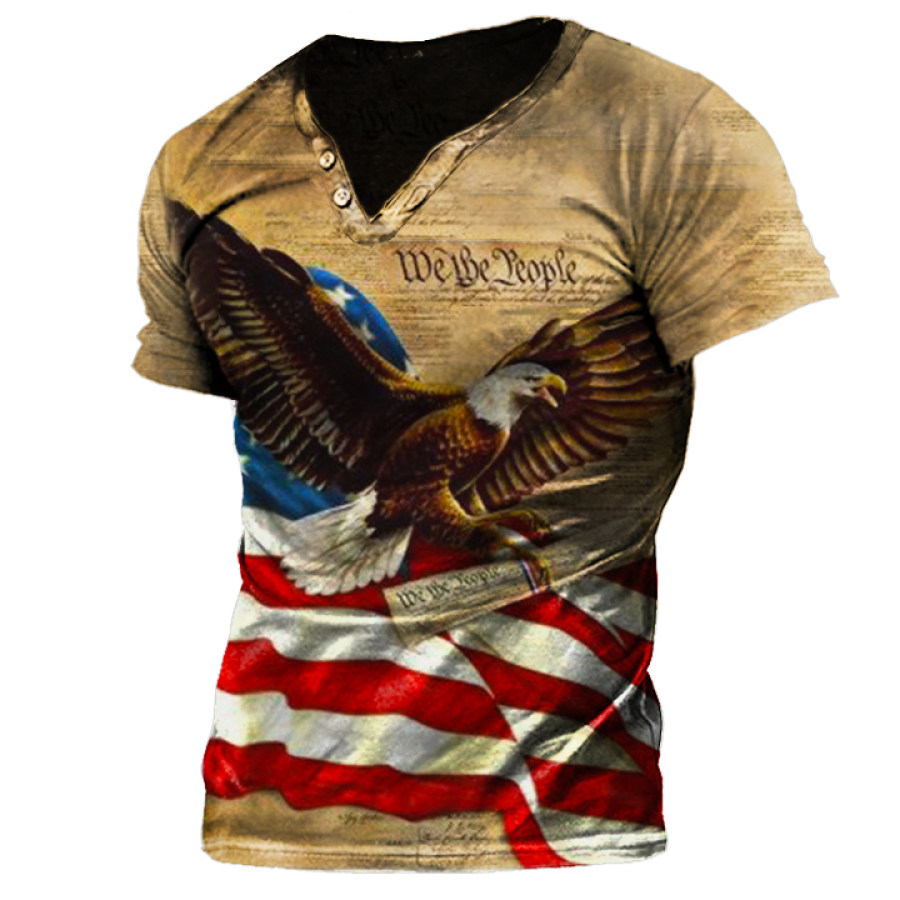 

Men's Vintage We The People American Flag Eagle T-Shirt