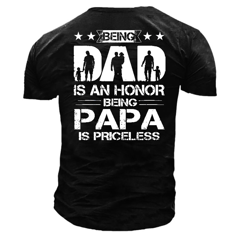 Papa Men's Cotton Short Sleeve Chic T-shirt