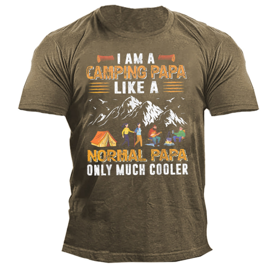 

I'M Camping Papa Like A Normal Papa Only Much Cooler Men's Short Sleeve T-Shirt