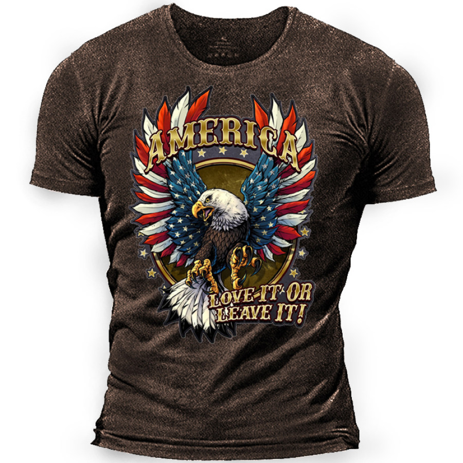 

Men's American Flag Eagle Short Sleeve T-Shirt