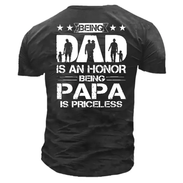 Papa Men's Cotton Short Sleeve T-Shirt - Kalesafe.com 