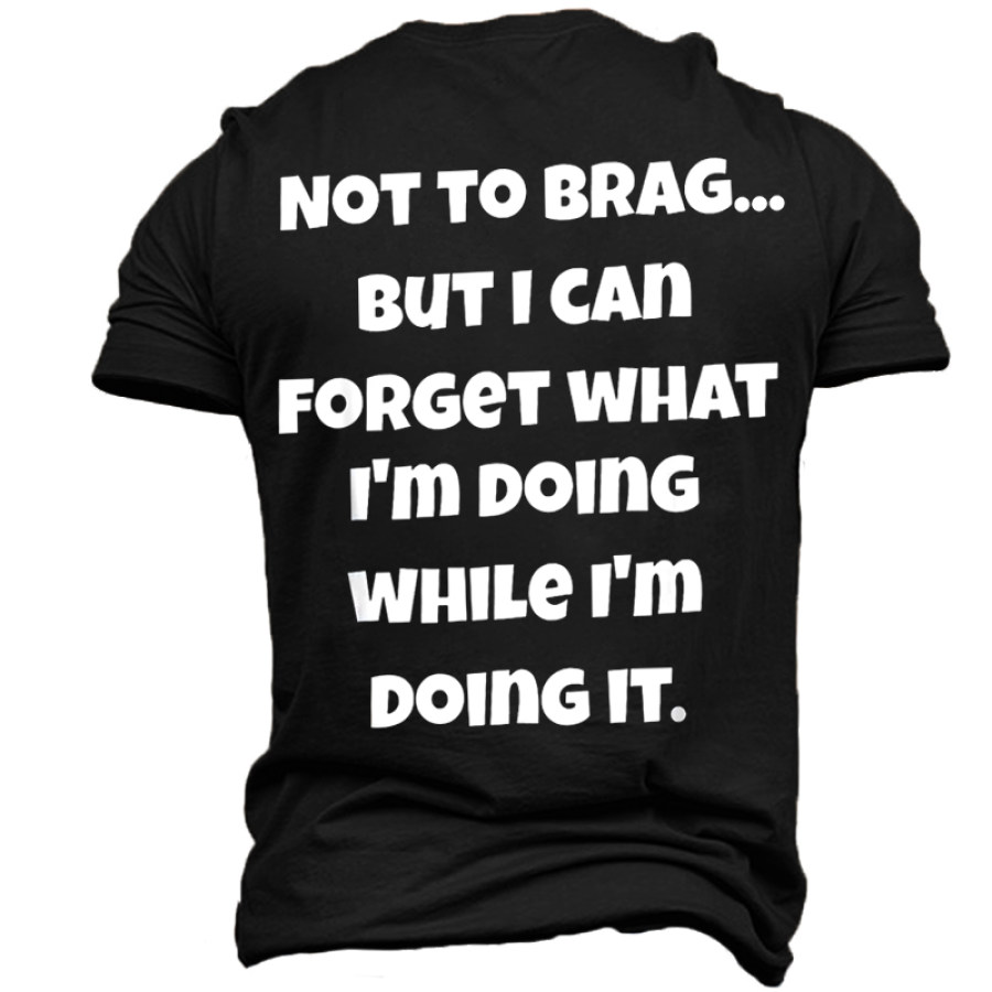 

Old Geezer Funny Sayings Print Crew Neck T-shirt