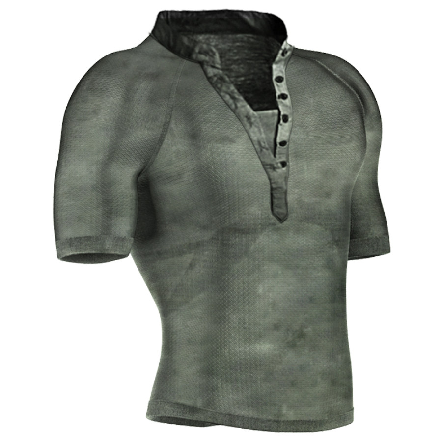 

Men's Training Henley Short Sleeve T-Shirt