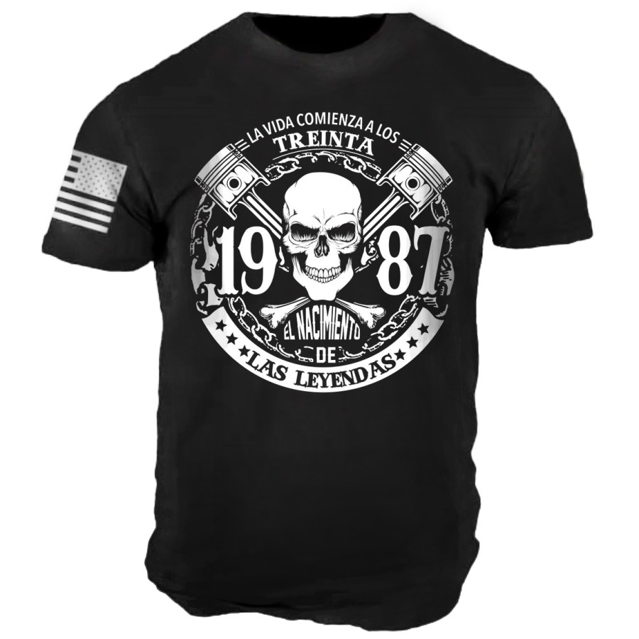 

Men's La Vida Comienza A Los Treinta 1987 Printed Outdoor Casual T-shirt