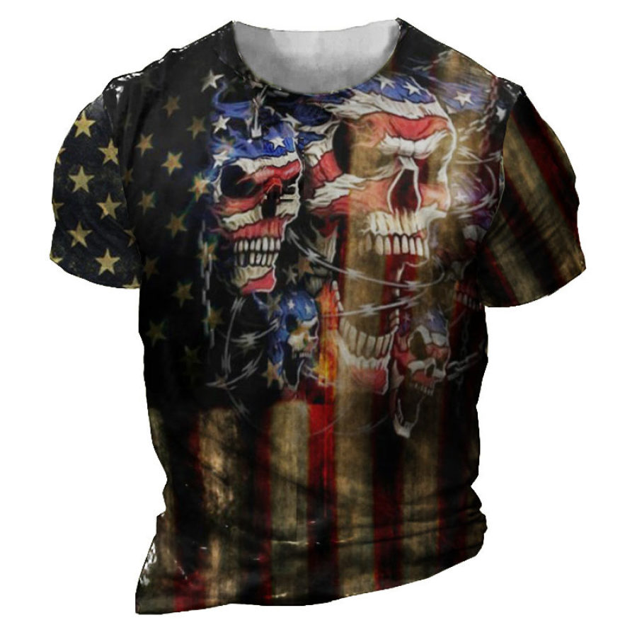 

Men's Skull Flag Short Sleeve T-Shirt