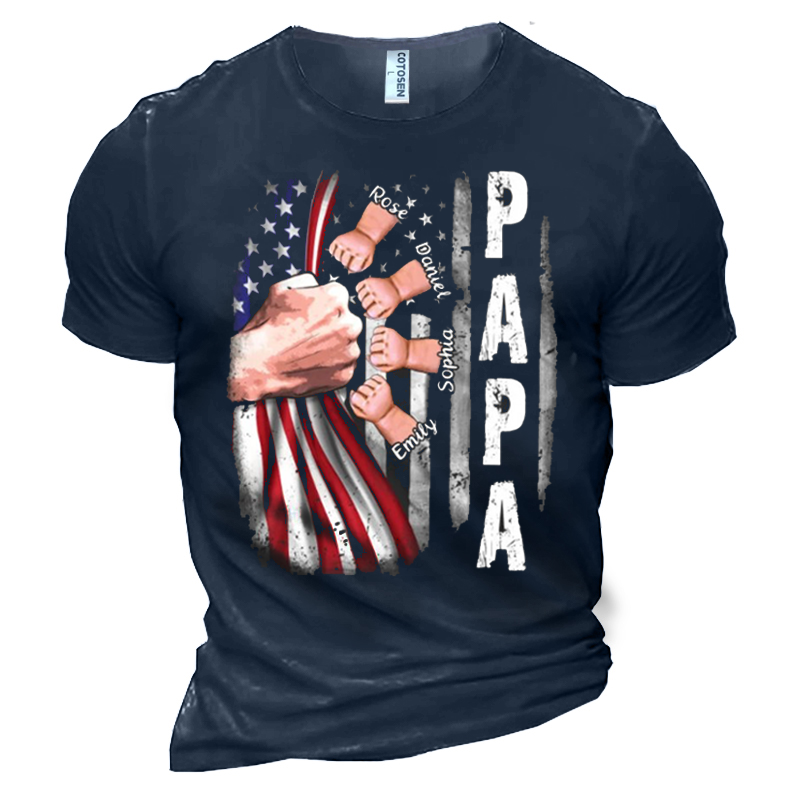 Men's Papa Cotton Print Chic T-shirt