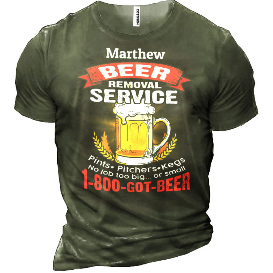 

Men's Beer Cotton Short Sleeve T-Shirt