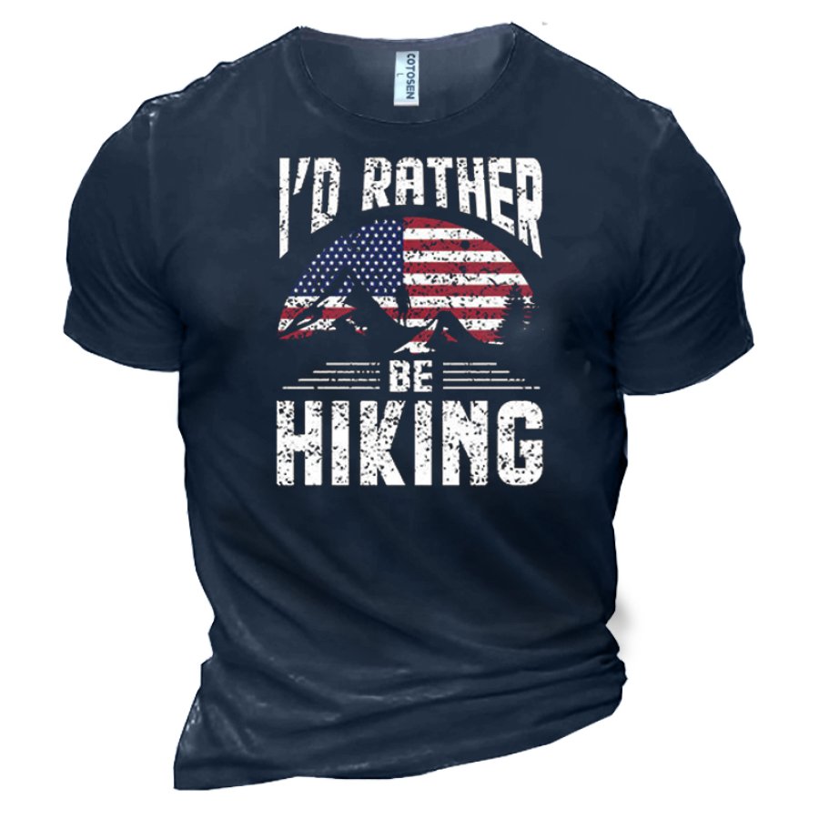 

I Would Rather Be Hiking Men's Cotton T-Shirt