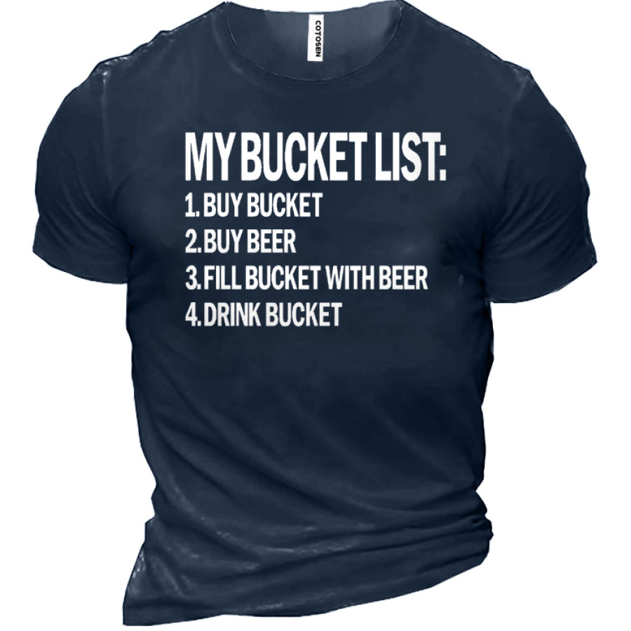 

My Bucket List Men's Short Sleeve T-Shirt