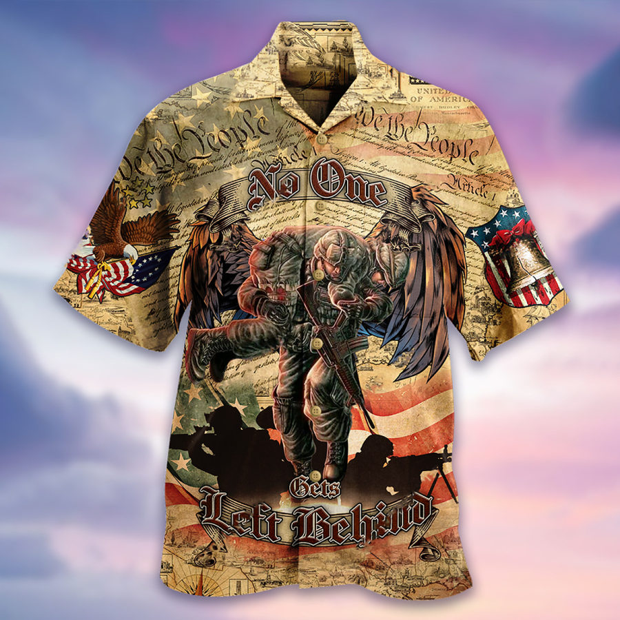 

Men's Eagle Soldier Beach Short Sleeve Shirt