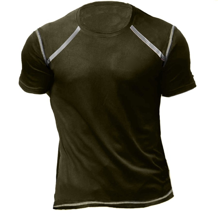 

Men's Reflective Striped Sports T-Shirt