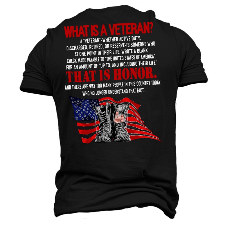 

WHAT IS A VETERAN Men's Cotton Short Sleeve T-Shirt