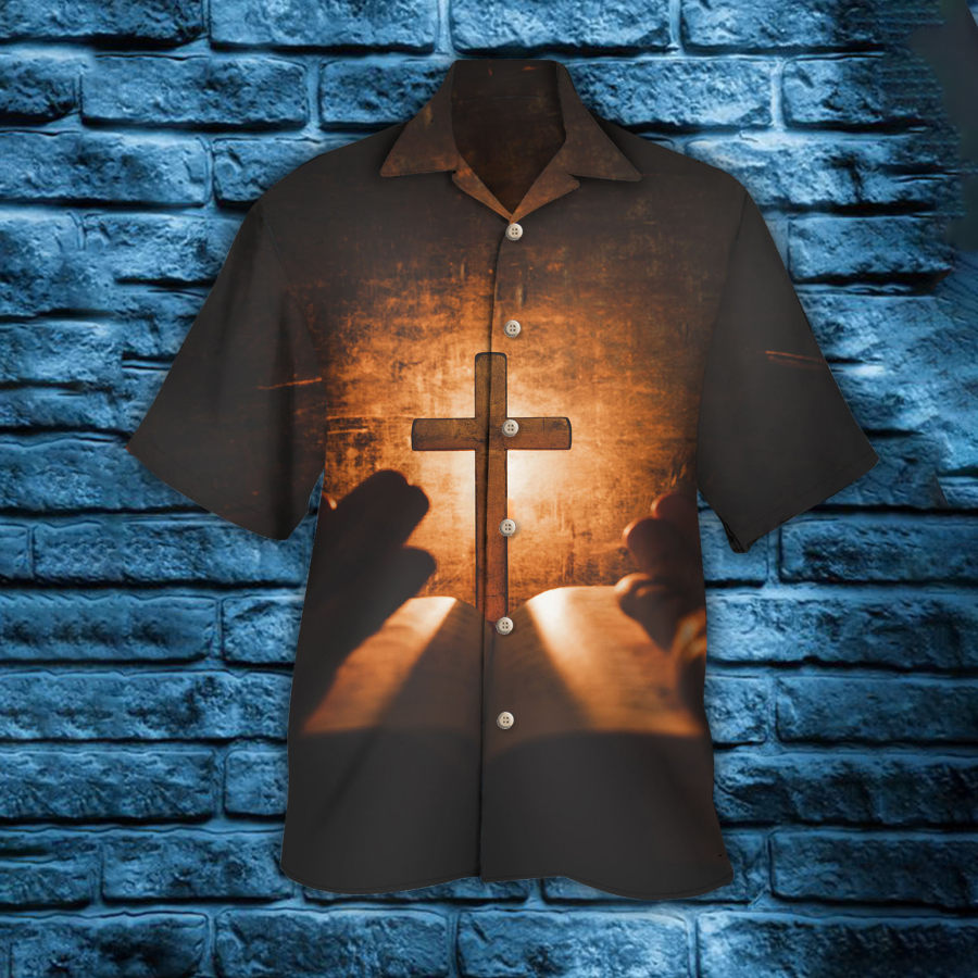 

Men's Jesus Cross Beach Short Sleeve Shirt