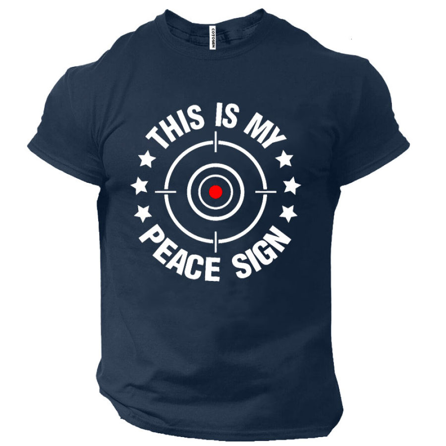 

This Is My Peace Sign Men's Short Sleeve T-Shirt