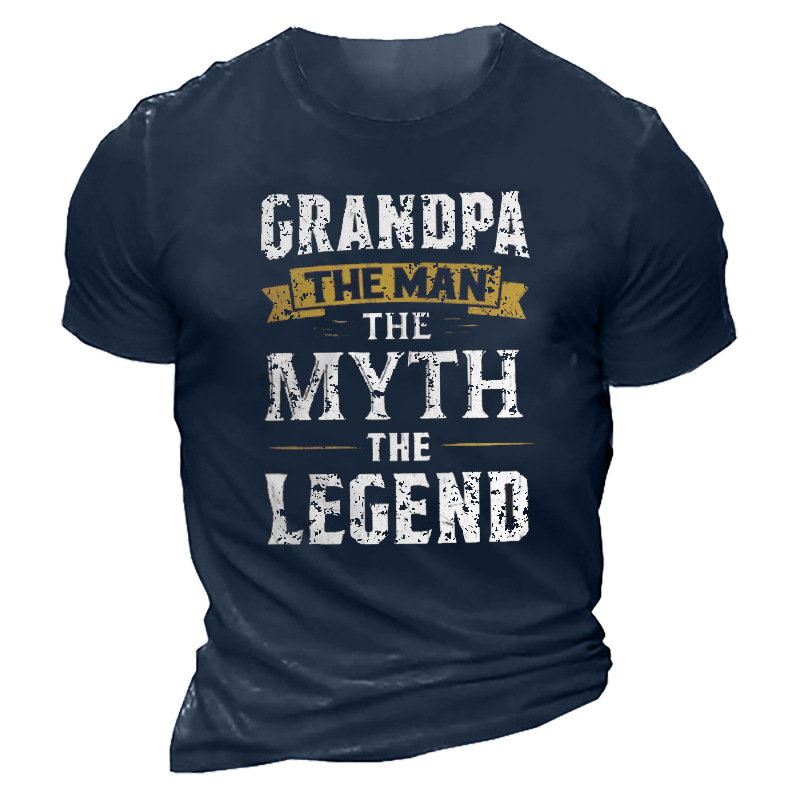 Grandpa The Man The Chic Myth The Legend Men's T-shirt