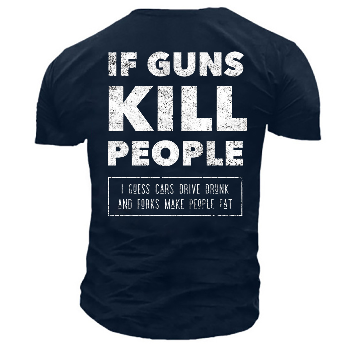Men's If Guns Kill Chic People Print Cotton T-shirt
