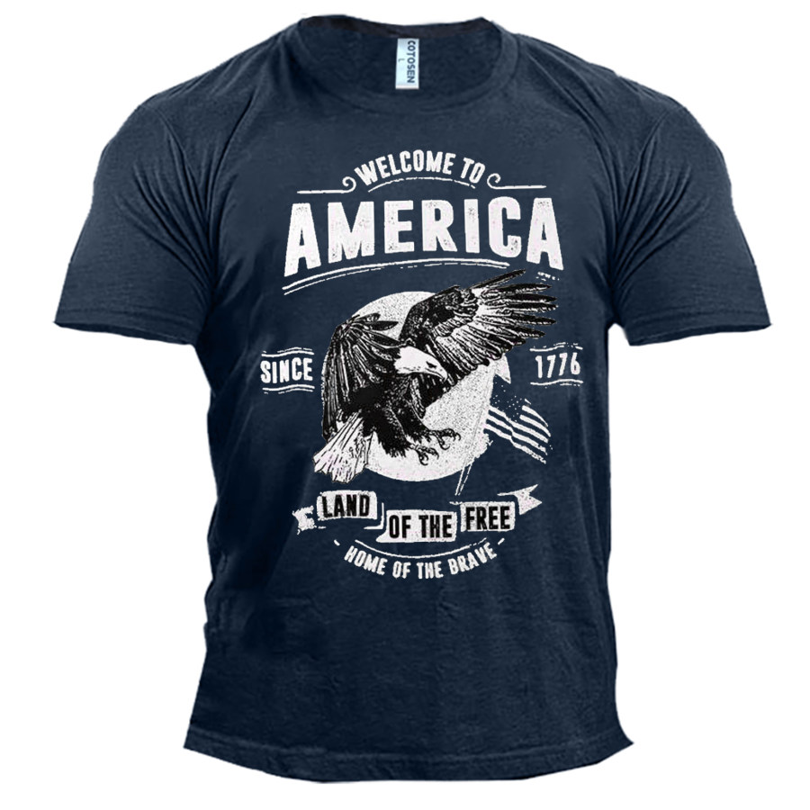 

Men's America Land Of The Free Cotton T-Shirt