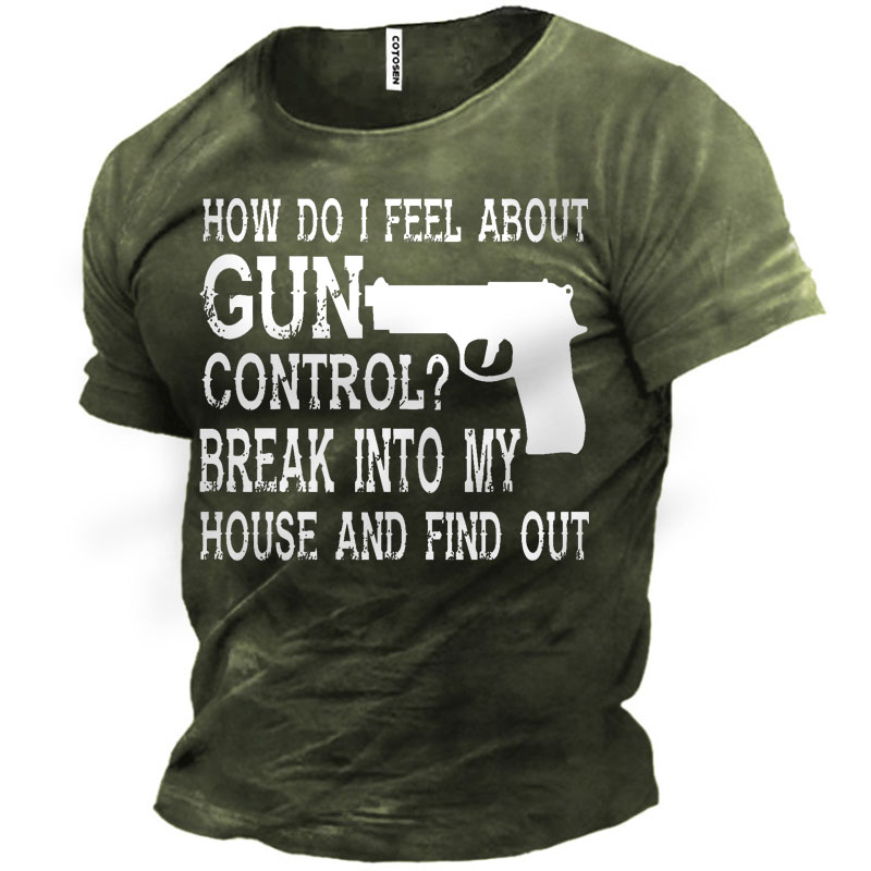 How Do I Feel Chic About Gun Control Men's Short Sleeve T-shirt