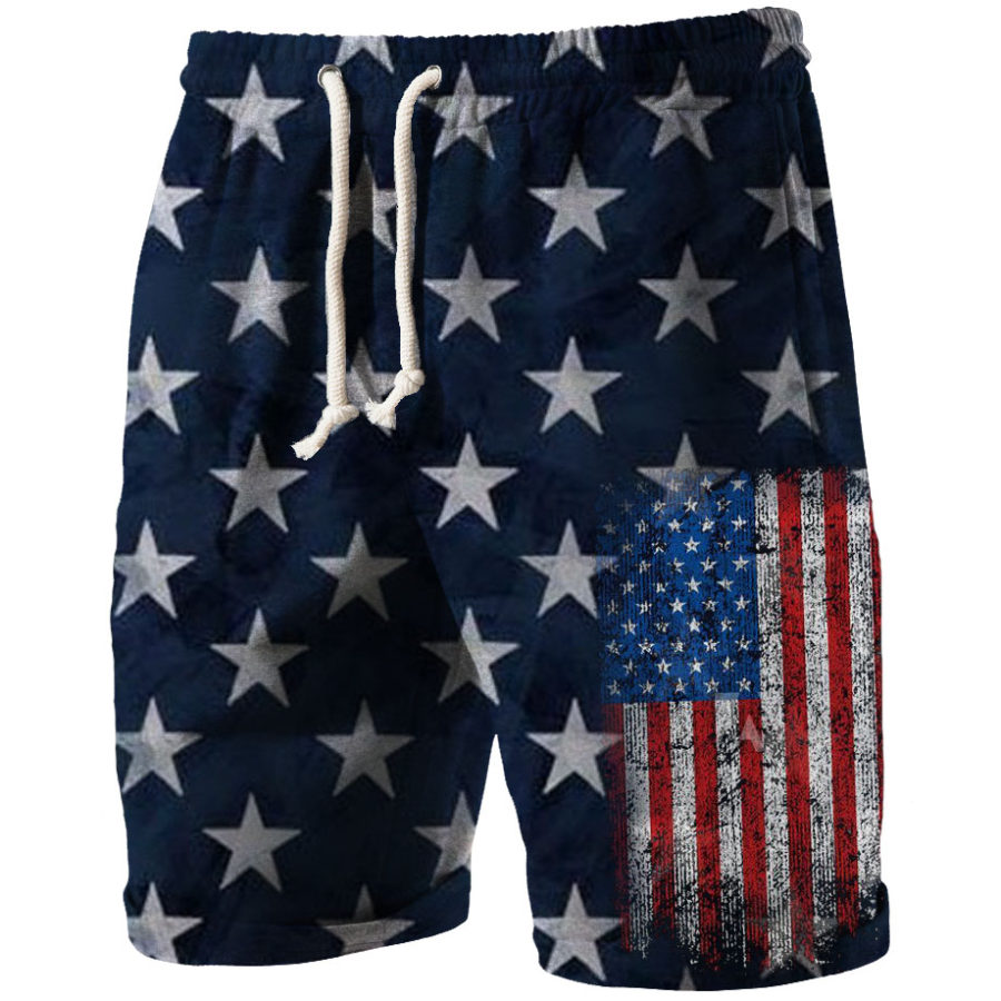 

Men's American Flag Casual Shorts