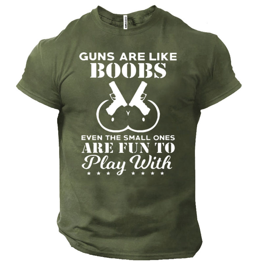 

Guns Are Like Boobs Men's Short Sleeve T-Shirt