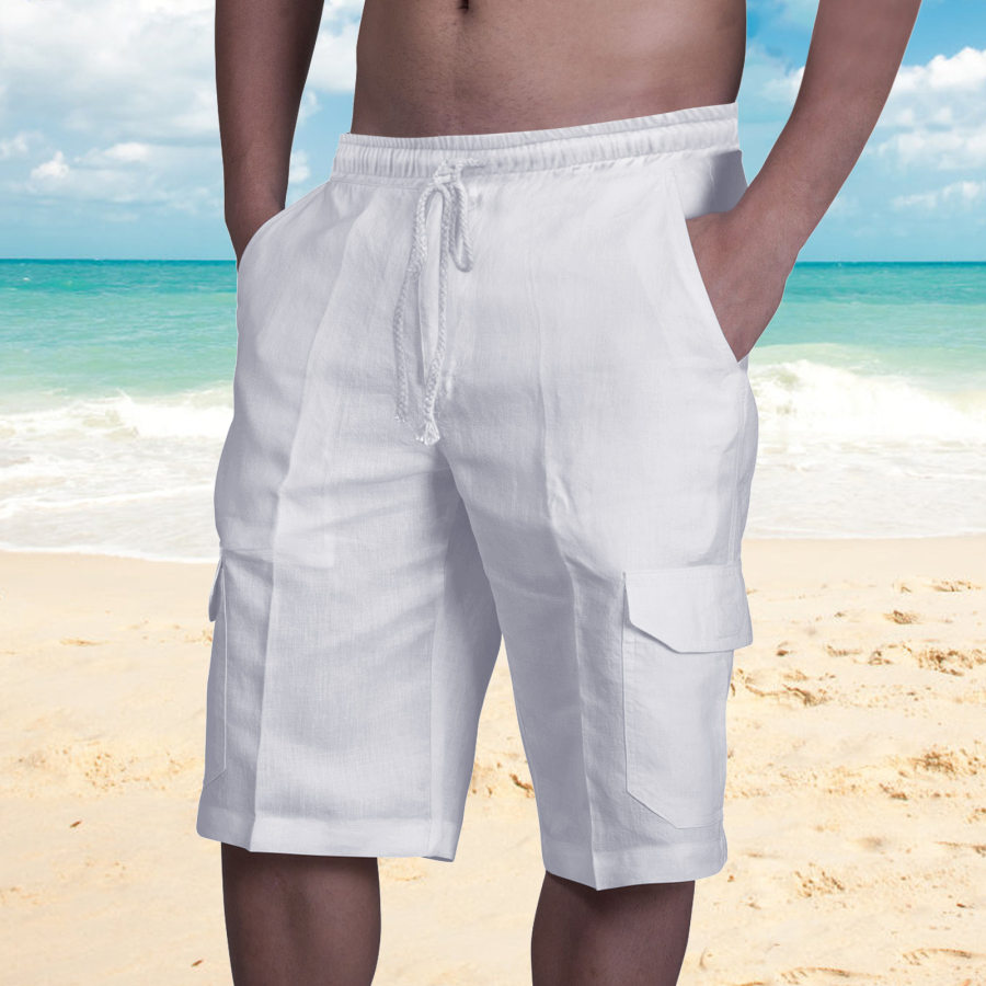 

Shorts Casuales Cargo Con Bolsillo Para Hombre