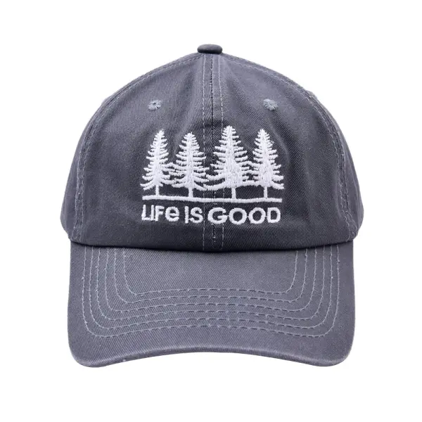 Life Is Good Men's Outdoor Mountain Peak Embroidery Hat - Kalesafe.com 