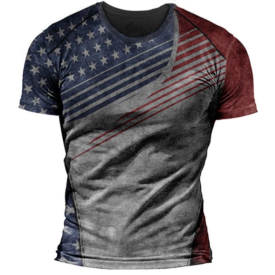 

Men's Flag Print T-Shirt