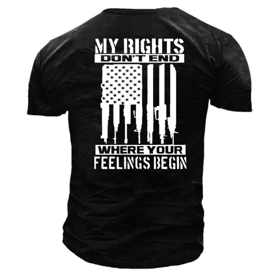 

My Rights Don't End Where Your Feelings Begin Men's Short Sleeve T-Shirt