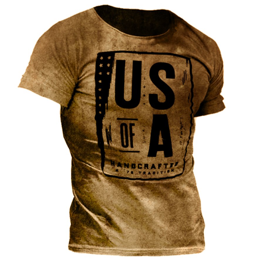 

US Of A Men's American Flag T-Shirt