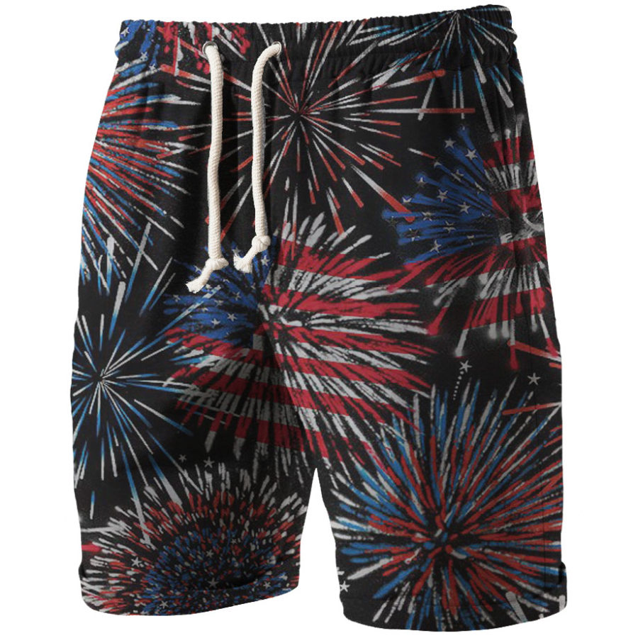 

Men's American Flag Casual Shorts