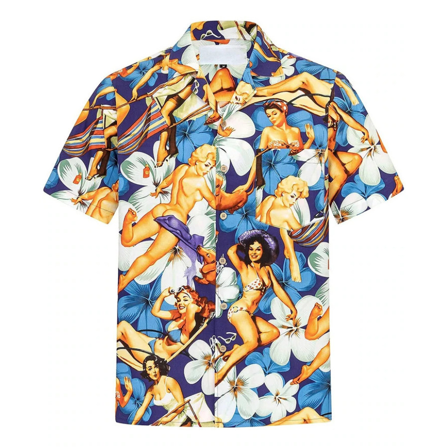 

Men's Fashion Casual Print Hawaiian Resort Shirt