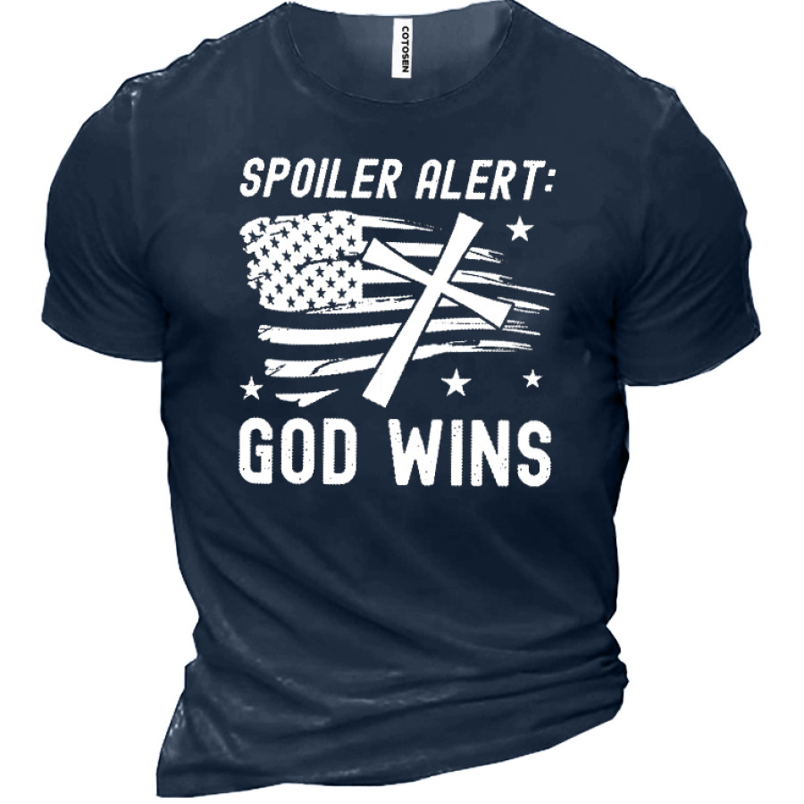 

Spoiler Alert God Wins Men's Short Sleeve T-Shirt